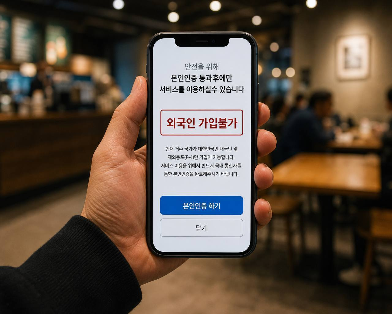 외국인 가입불가